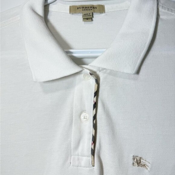 Burberry White Polo Shirt size S - Picture 5 of 9